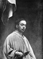 Pietro Annigoni - Autoritratto con tenda sopra la testa